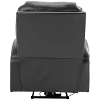 HOMCOM Electric Power Massage Recliner Chair PU leather w/ 8-Point Vibration Waist Heating, USB Port, Dark Grey(m-16)