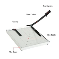 Open Box HOMCOM Paper Cutter Guillotine 12 A3 Sheet Paper Cutting Machine(m-11)
