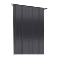 Outsunny Metal Outdoor Storage Shed, 3.3' x 3.4', with Lockable Doors, Compact Garden Tool Organizer, Gray(m-8)