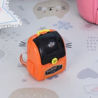 Qaba 34-Pieces Kids Tools Play Set Backpack Realistic Workbench Construction Toy for Boys Workshop Children Storage Carry Case Pretend Worker Costume Orange(m-4)