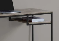 Monarch 48" Contemporary Industrial-Style Computer Writing Desk - Dark Taupe / Black Metal(m-3)