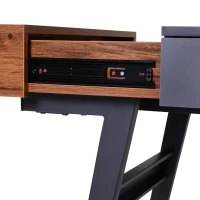 HOMCOM Expanding Computer Table Extendable Table Scandinavian Design Office  Home(m-6)