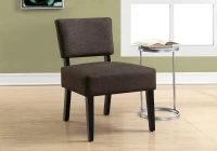 Monarch Contemporary Upholstered Accent Armless Slipper Chair - Dark Brown(m-2)