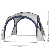 Outsunny Outdoor Event Dome Tent Portable Camping Shelter Garden Party Sun Shade UV Protection Water Resistant(m-3)
