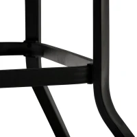 Outsunny 5-Piece Outdoor Patio Square Table Dining Set with 4 Stackable Chairs, Durable Steel Design, & Middle Umbrella Hole of 1.65'' or 1.5''(m-15)