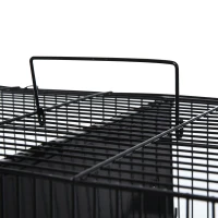 PawHut 17.75"x9"x10.5" Flight Bird Cage 4 Doors 6 Food Boxes 4 Perch Pole Metal PP Pine(m-8)