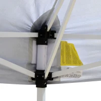 Outsunny 8x8ft Pop Up Tent Outdoor Canopy Event Sunshade Shelter w/ Slant Leg and Carrying Bag, White(m-7)