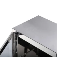 HOMCOM Vertical 24" x 16" Stainless Steel Bathroom Wall-Mounted Glass Medicine Cabinet(m-9)