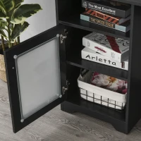 HOMCOM L-Shaped Corner Computer Desk PC Workstation Student Writing Table with Storage Shelf & Drawers, Black(m-13)