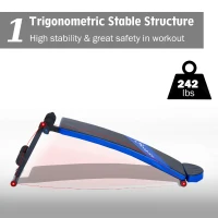 Soozier Crunch Board Ab Bench Curved Sit up Bench Ab Exercise Core Workout(m-7)