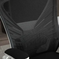Vinsetto Mid-Back Mesh Home Office Chair Computer Task Ergonomic Desk Chair with Lumbar Back Support, Flip-Up Arm, and Adjustable Height, Black(m-16)