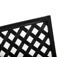 Outsunny 5-Piece Outdoor Patio Square Table Dining Set with 4 Stackable Chairs, Durable Steel Design, & Middle Umbrella Hole of 1.65'' or 1.5''(m-12)