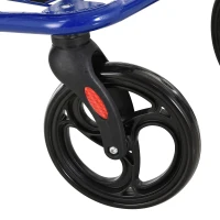 HOMCOM Adjustable Rollator Walker for Seniors with a Foldable Comfort Design, Steel Handbrakes, & Storage Space(m-11)