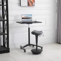 Vinsetto Lift Wobble Stool Standing Chair with 360° Swivel, Tilting Balance Chair with Adjustable Height and Saddle Seat for Active Learning Sitting, Grey(m-2)