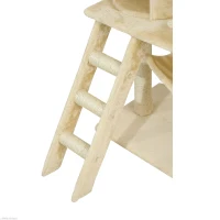 Pawhut 55Inch Cat Climbing Tree Condo Kitten Scratching Post Sisal Activity Center Beige(m-9)