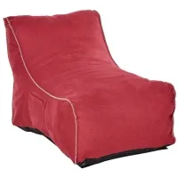 HOMCOM Bean Bag Chair, Stuffed Large Lounger for Indoors, Includes Washable Cover, Side Pockets and Backrest, for Kids and Adults, Wine Red(m-1)