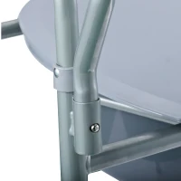Folding Commode Chair - Adjustable and Lightweight - Folds Easily - Grey(m-9)