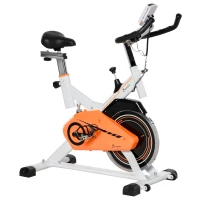 Soozier Exercise Bike, Indoor Cycling Stationary Bike, Belt Drive with Comfortable Cushion, Heart Rate, Adjustable Seat and Handlebar, LCD Monitor for Home Gym Cardio Workout(m-9)