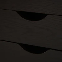 HOMCOM 5 Drawer File Cabinet Storage Organizer Filing Cabinet with Nordic Minimalist Modern Style & Wheels, Brown(m-13)