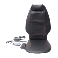 Open Box HomCom Personal Faux Leather Shiatsu Massager Seat Cushion Cover With Remote - Black(m-7)