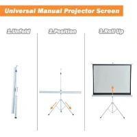 Homcom 84" Portable Projection Screen 4:3 Home Cinema Folding Adjustable Tripod Stand(m-5)
