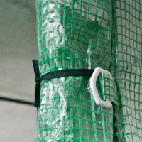 Outsunny 10' x 5' x 7' Lean to Greenhouse, Walk-In Wall Green House Plant Nursery with 2 Roll-up Doors and Window, PE Cover and 3 Wire Shelves, Green(m-15)