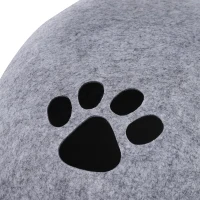 PawHut Heated Indoor Fleece Cat Shelter Retreat - Grey(m-12)