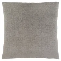 Monarch 18" x 18" Mosaic Velvet Decorative Throw Pillow (1 pc) - Grey(m-1)