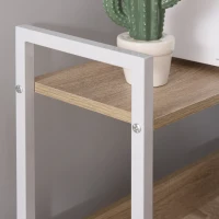 HOMCOM Industrial Office Desk with Storage Shelf Computer Workstation for Home Office(m-10)