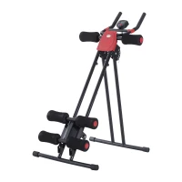 Soozier Ab Crunch Trainer Core Workout Exercise Adjustable Foldable Black(m-1)