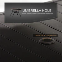 Outsunny 5 PCs Outdoor Patio Dining Set for 4 People with Table Stackable Chairs Steel Frame, Black(m-5)