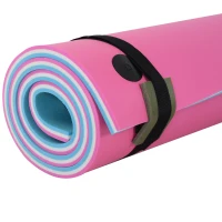 HOMCOM 10' x 5' Floating Water Mat, 3-Layer Swimming Pool Float, XPE Foam, Tear Resistant Mesh Layer, Portable Foam Raft, Durable Water Activities Mat for Lake, Ocean, Beach, Pink(m-12)