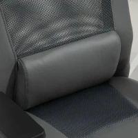 Vinsetto Mesh Office Chair with Rechargeable Electric Vibration Massage Lumbar Rocking, with Pillow, Wheels - Grey(m-13)