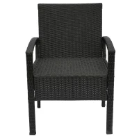 Outsunny 3 Pieces Wicker Patio Furniture Set, Rattan Bistro Set with Coffee Table and Cushions, Outdoor Conversation Set for Garden, Porch, Balcony, White(m-6)