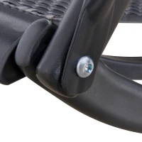 Outsunny 3 Person Rattan Swing Chair Garden Swing Bench Outdoor Hanging Porch Swing w/ Adjustable Canopy, Cushion, Steel Frame, Grey(m-10)