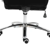 Vinsetto Office Chair Ergonomic Design Linen Surface Foam Padded w/ Adjustable Height & Armrest Black(m-8)