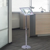 HOMCOM 8"x12" Adjustable T-Sign Poster Stand Pedestal Dispaly Frame(m-1)