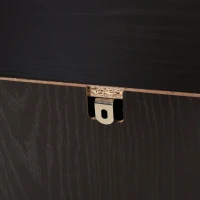 HOMCOM 5 Drawer File Cabinet Storage Organizer Filing Cabinet with Nordic Minimalist Modern Style & Wheels, Brown(m-14)