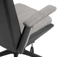 Vinsetto High Back Office Chair Computer Swivel Rolling Task Chair with Height Adjustable Comfortable with Armrests, Black/Deep Grey(m-18)