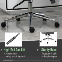 Vinsetto High Back Office Computer Chair with Breathable Fabric, Padded Armrest, and Swivel Wheels - Grey(m-8)