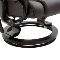 HOMCOM Massage Sofa Recliner Chair w/ Footrest, 10 Vibration Point, Faux PU Leather, Brown(m-11)