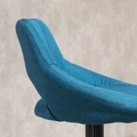 HOMCOM Modern Bar Height Chairs, Set of 2, Adjustable Swivel Round Metal Base, Elegant Design for Kitchen, Bar, Dining(m-10)