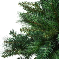 HOMCOM 7ft Unlit Full Pine Artificial Christmas Tree with Realistic Branches and 1160 Branch Tips(m-12)