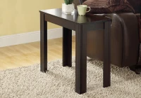 Monarch 22" Transitional Style Rectangular Wood Grain-Look Side Accent End Table - Cappuccino Brown Finish(m-2)