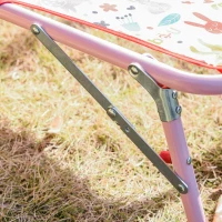 Outsunny Lightweight Chaise Lounge Chair for Kids with Foldable Function and No Assembly Required, Rabbit Pattern(m-10)