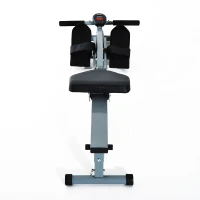 Soozier Rowing Machine 12 Level Resistance Cardio Workout Exercise Glider Rower w/ LCD Monitor Grey/Black(m-9)