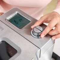 HOMCOM 2LB Bread Maker, Stainless Steel Bread Machine with 25 Programmable Settings, 3 Shade Crust Options, LCD Display, Gluten Free, Silver(m-15)