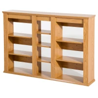 HOMCOM Triple Wall Mounted Media Storage Floating CD DVD Shelves Rack Hanging Organizer Unit(m-4)