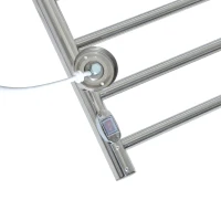 HomCom 9-Bar Stainless Steel Wall Mounted Electric Heated Towel Rack Warmer With Shelf(m-11)