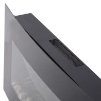 HOMCOM Wall Mounted / Free Standing Electric Fireplace 750W/1500W Black(m-10)